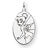 Tinker Bell Oval Charm 3/4in - Jump Ring