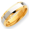 18k Yellow Gold and Platinum Comfort Fit Band 6mm