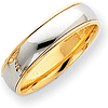 18k Yellow Gold and Platinum Comfort Fit Band 6mm