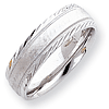 7mm Design-Etched Band - 14k White Gold