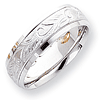 7mm Design-Etched Band - 14k White Gold