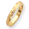 3mm Ladies' Hand Engraved Band - 14k Yellow Gold