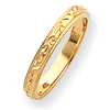 3mm Ladies' Hand Engraved Band - 14k Yellow Gold