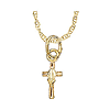 10k Black Hills Gold Cross 5mm x 9mm