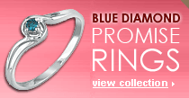 Blue Diamond Promise Rings