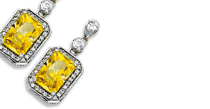 Canary Yellow Cubic Zirconia Earrings