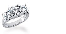 Moissanite Three Stone Rings
