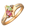 Engravable Gold Mothers Rings
