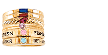 Gold Stackable Mothers Rings