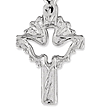 Sterling Silver Dove Cross Pendants