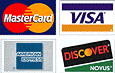 Accepted Credit Cards: Visa, MasterCard, Discover, American Express