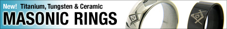 Titanium, Tungsten and Ceramic Masonic Rings
