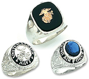 Sterling Silver Military Rings