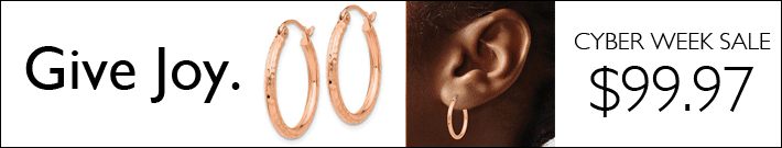Rose Gold Hoop Earrings $99.97