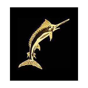14KT Gold Large Marlin Pendant