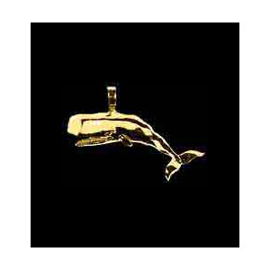 14KT Gold Whale Pendant