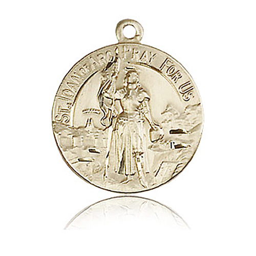 14kt Yellow Gold 7/8in St Joan of Arc Medal
