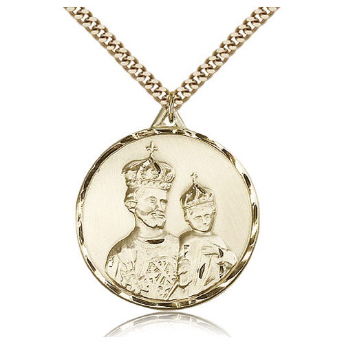 Gold Filled 1 3/8in St Joseph Medal & 24in Chain