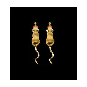 14KT Gold Mouse Stud Earrings