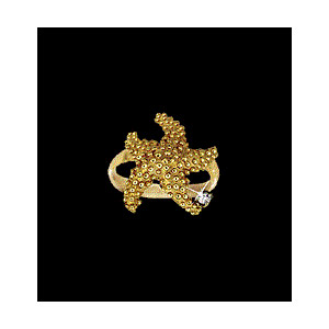 14KT Gold Starfish Ring with Diamond