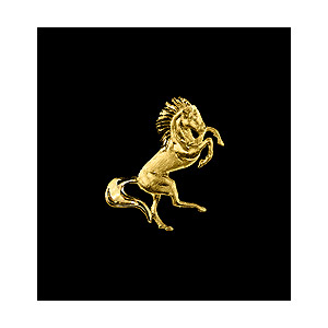 14KT Gold Rearing Horse Pendant