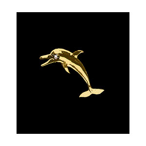 14KT Gold Dolphin Pendant