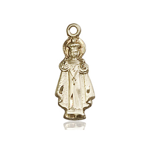 14kt Yellow Gold 3/4in Infant of Prague Figure Pendant