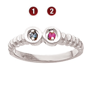 Family Coil Sterling Silver Mother's Ring