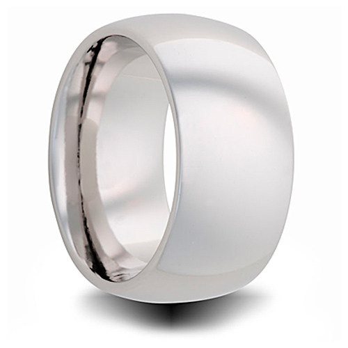 Cobalt 10mm Polished Domed Wedding Band