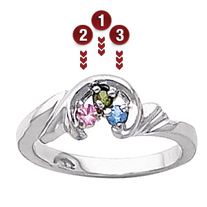 Magic Circle Sterling Silver Mother's Ring