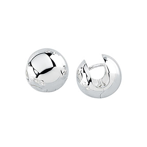 Sterling Silver 5/8in Hinged Ball Earrings