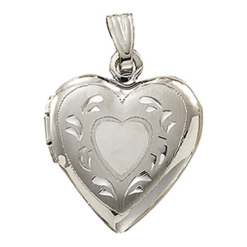 Petite Heart Locket - 14k White Gold