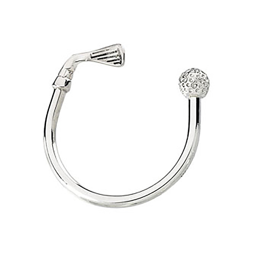 Sterling Silver Golf Club Key Ring