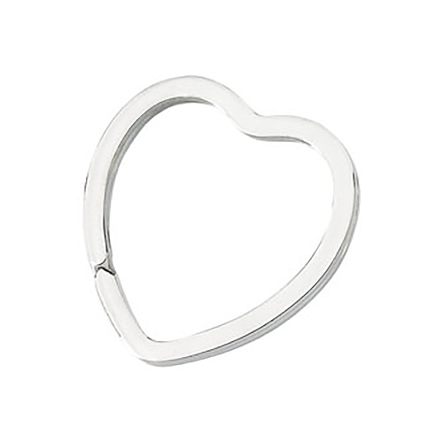 Sterling Silver Heart Shaped Key Ring