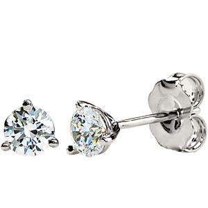 14kt White Gold 2.5 ct Forever Classic Moissanite Martini Earrings