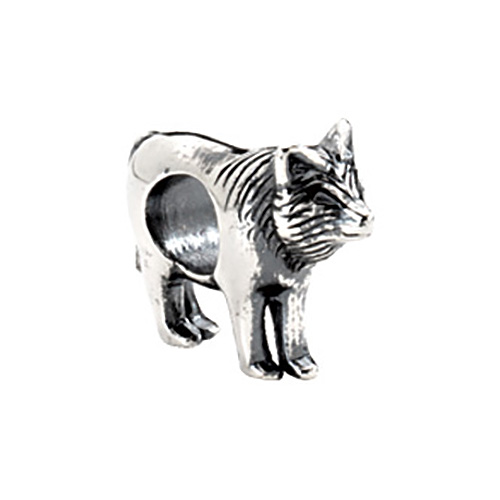Sterling Silver Kera Wolf Bead