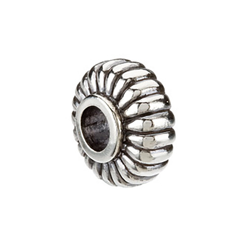 Sterling Silver Kera Fluted Texture Bead