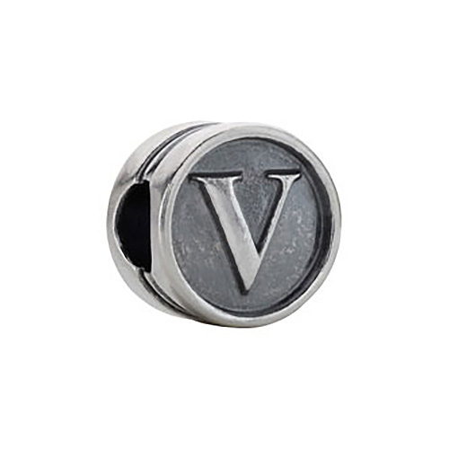 Kera Alphabet V Cylinder Bead