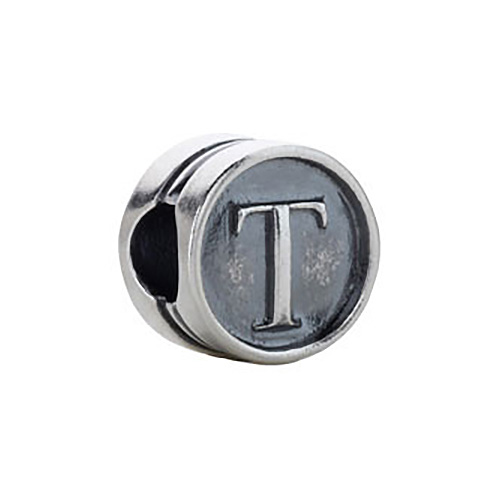 Kera Alphabet T Cylinder Bead