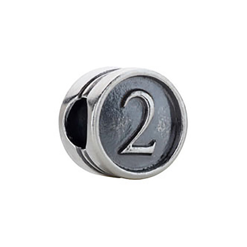 Kera Numeral 2 Cylinder Bead