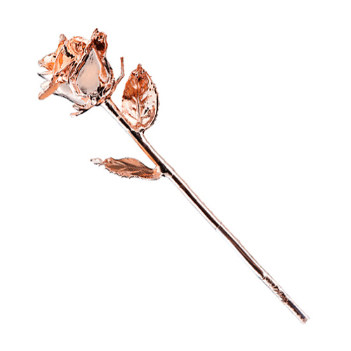 24kt Rose Gold-Plated Semi-Open Rose Bud