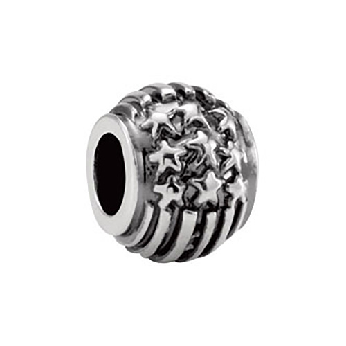 Kera Sterling Silver American Flag Bead