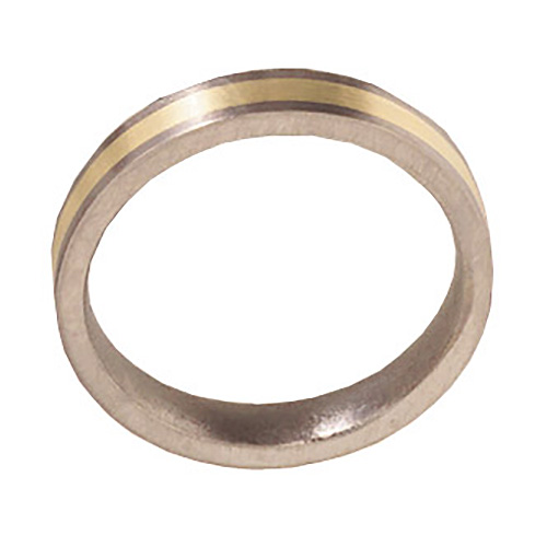 4mm Titanium Satin Band with 14kt Yellow Gold Inlay