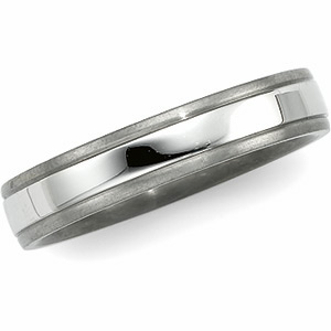 5mm Titanium Band with Platinum Inlay