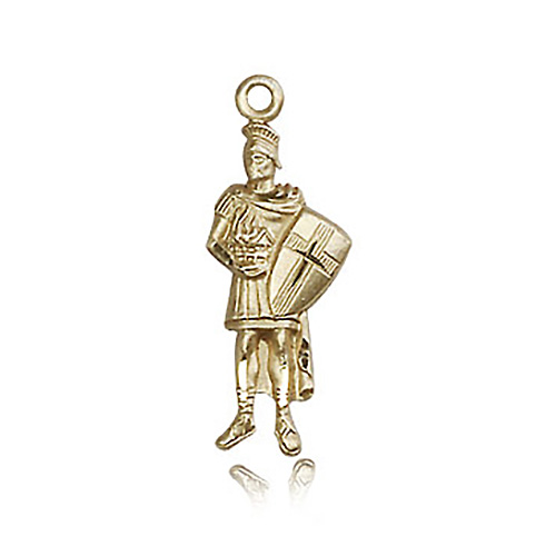 14kt Yellow Gold 1in St Florian Pendant