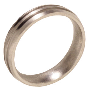 5mm Titanium Band Satin Domed with Grooves
