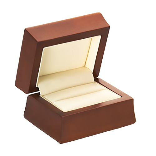 Amber Wood Double Ring Box