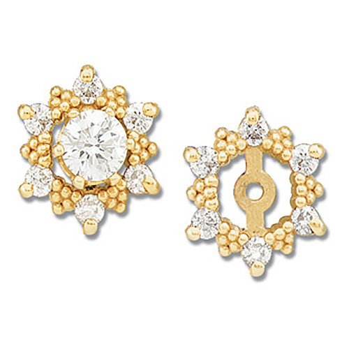 14kt Yellow Gold 1/4 CT TW Diamond Earring Jackets