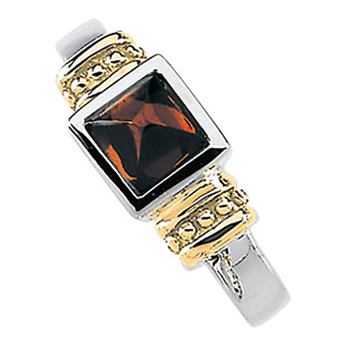 6x6mm Mozambique Garnet Ring