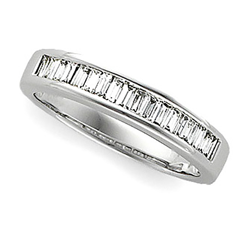 1/2 CT TW Baguette Diamond Platinum Annniversary Band